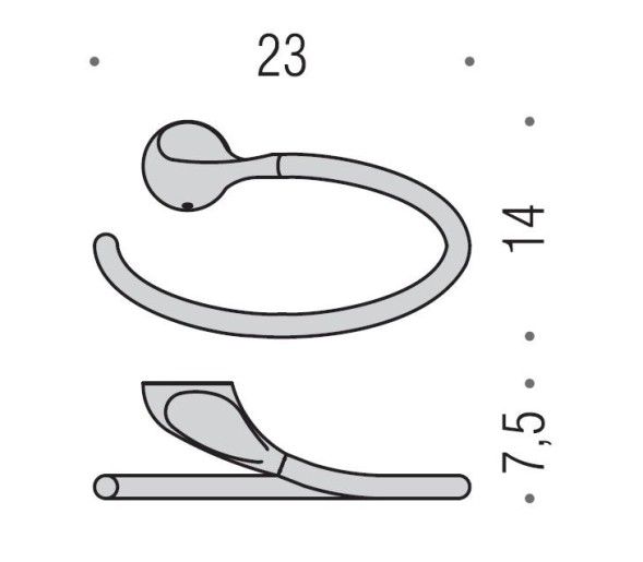 Полотенцедержатель COLOMBO DESIGN MELO B1231 кольцо цвет хром
