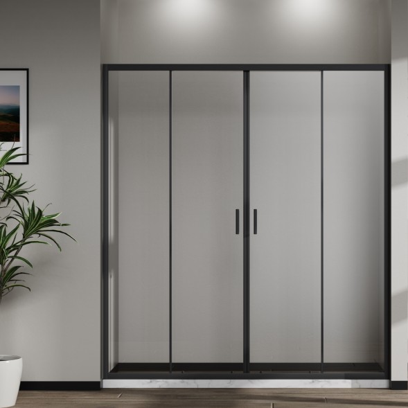 Vincea Душевая дверь Сити (City) VDS-5CT2170CLB, 1700, черный, стекло прозрачное
