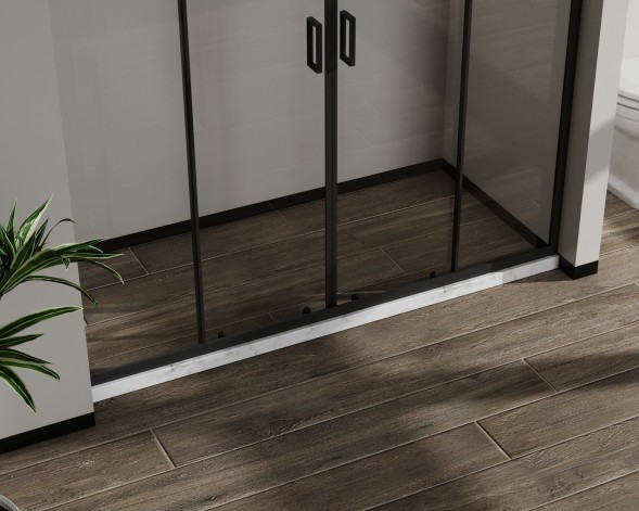 Vincea Душевая дверь Сити (City) VDS-5CT2170CLB, 1700, черный, стекло прозрачное