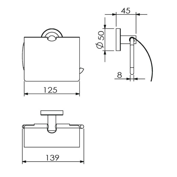 Бумагодержатель LANGBERGER BURANO 11041A подвесной цвет хром