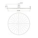 Paini 50CR759/25EBI Верхний душ круглый, 250 мм, хром