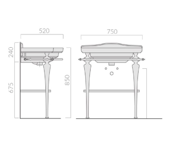 Консоль GALASSIA ETHOS 8458 напольная цвет хром