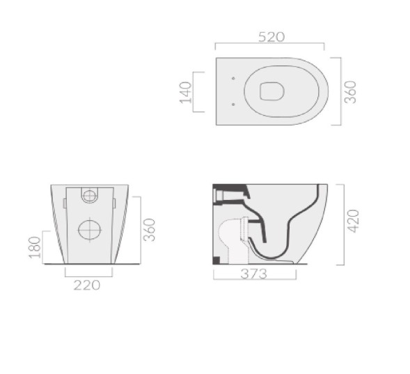 Унитаз GALASSIA Dream 7327 напольный безободковый цвет белый глянцевый