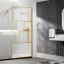 Vincea Душевая перегородка Волк-Ин (Walk-In) VSW-1HC120CFBG, 1200*2000, брашированное золото, стекло прозрачное/рифленое