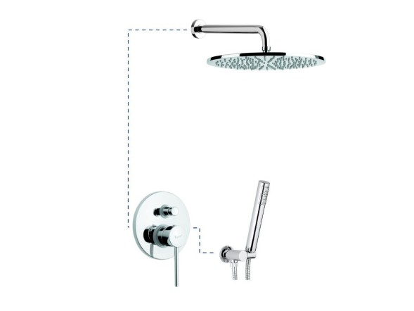 Emmevi Piper, душевой комплект 0002CR, цвет хром 0002CR