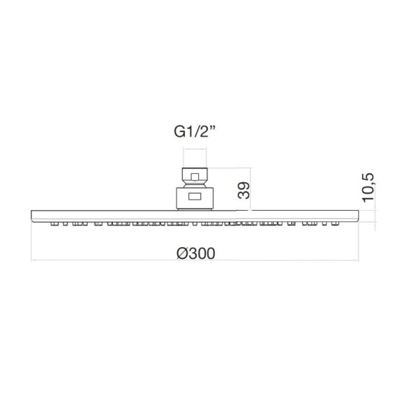 Верхний душ Webert AC1010065BRASS, бронза
