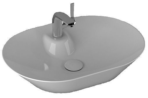 Раковина ISVEA SistemaY Soft накладная ШГВ 600*420*115 отверстия для смесителя 1 цвет белый 10SY51060