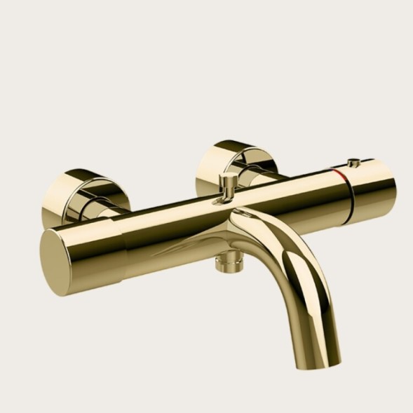 Gessi Смеситель для ванны и душа, Habito Unito, настенный, цвет латунь