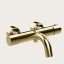 Gessi Смеситель для ванны и душа, Habito Unito, настенный, цвет латунь