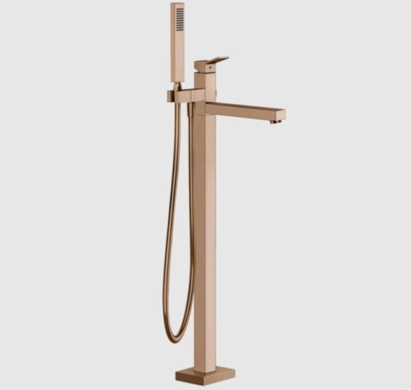 Gessi Смеситель для ванны и душа, Rettangolo K, напольный, цвет медь  53129#030