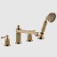 Gessi Смеситель для ванны и душа, VENTI20, цвет брашированная теплая бронза  65045#726