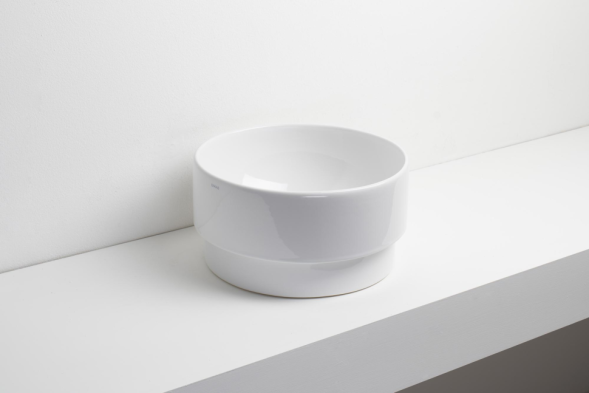 Раковина SIMAS PO-MO накладная или полувстраиваемая сверху без отверстий цвет белый PO01