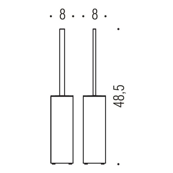 Ершик COLOMBO DESIGN LOOK B1626 напольный цвет хром
