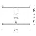 Держатель туалетной бумаги COLOMBO DESIGN VIVA B2690 двойной цвет хром