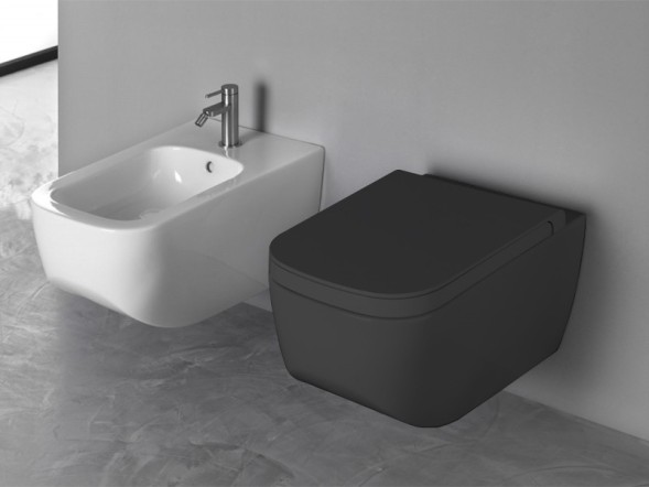 Унитаз HATRIA NEXT A0Y1F102 подвесной безободковый цвет черный матовый