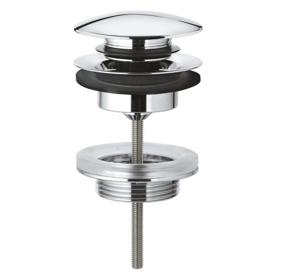 Донный клапан GEROMIN PTA push open цвет хром