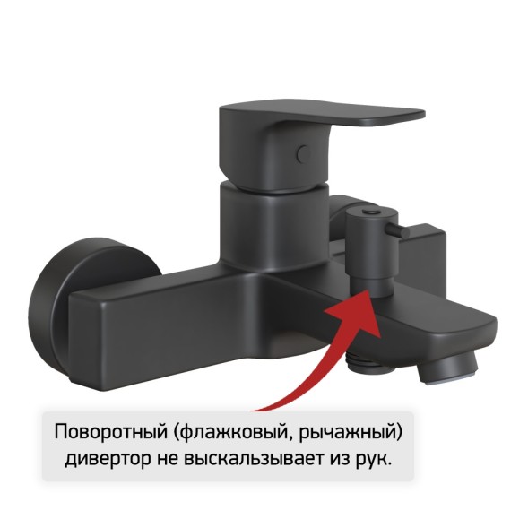 Paini P4YO111 Смеситель для ванны Вива Стайл , черный