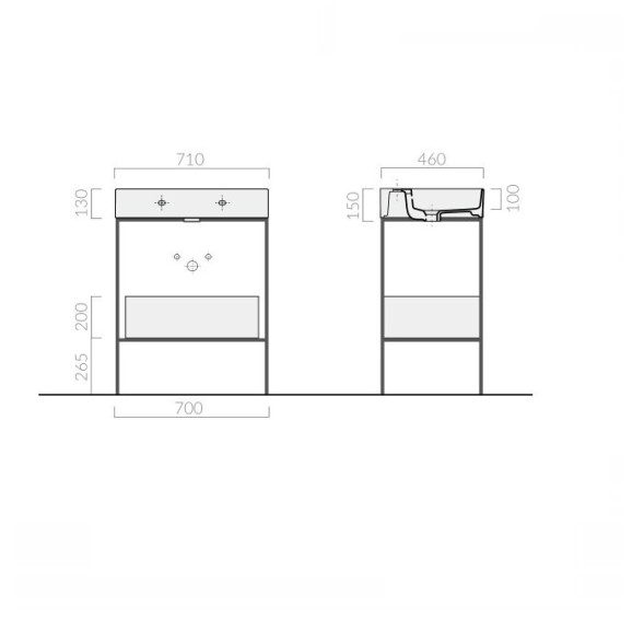 Ящик выдвижной GALASSIA Meg11 PRO 8915  SA цвет песочный матовый