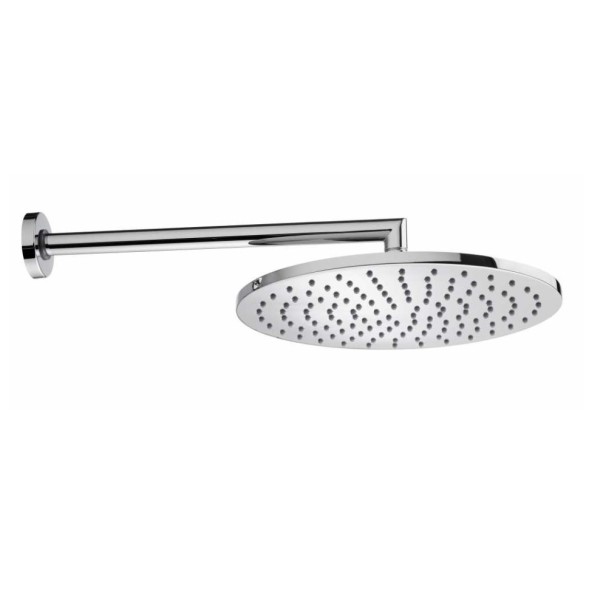 Верхний душ Bossini Cosmo H70596I.030 ?280 мм настенный с кронштейном 40 см Easy Clean цвет хром