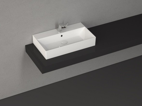 Раковина ISVEA SistemaZ Frame накладная ШГВ 700*418*150 отверстия для смесителя 1 цвет белый 10SF50070