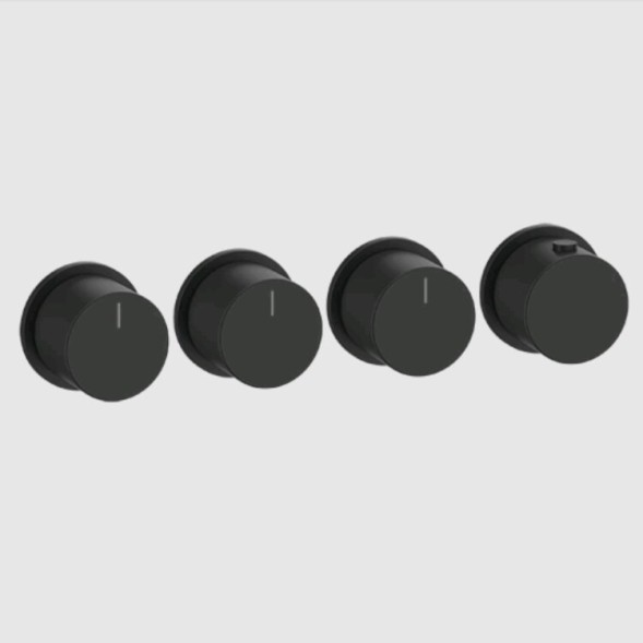 Gessi Смеситель для душа, Anello, на 3 потребителя, цвет черный матовый 63436#299