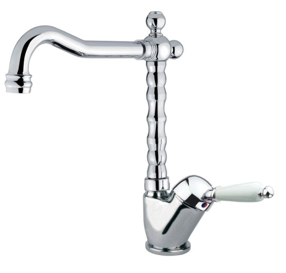 Fiore Imperiale, однорычажный смеситель для раковины (излив 19 см), с донным клапаном, цвет бронза