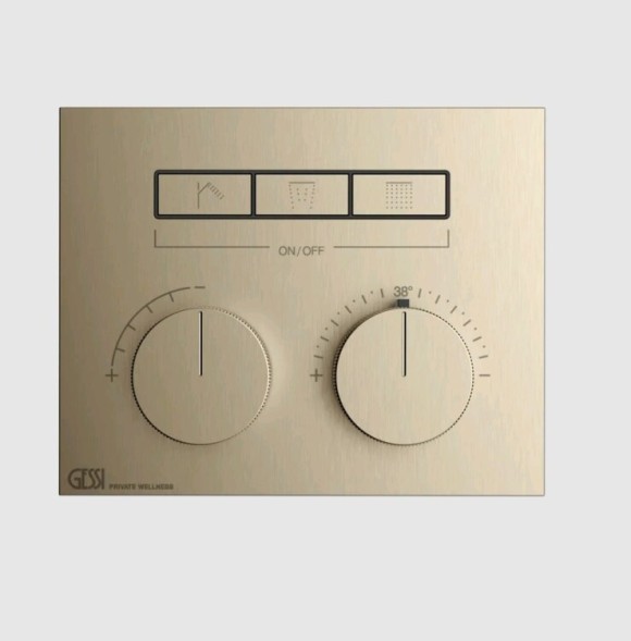 Gessi Смеситель для душа, HI FI Compact, на 3 потребителя, цвет Никель матовый 63006#149