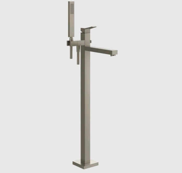 Gessi Смеситель для ванны и душа, Rettangolo K, напольный, цвет Никель матовый 53129#149