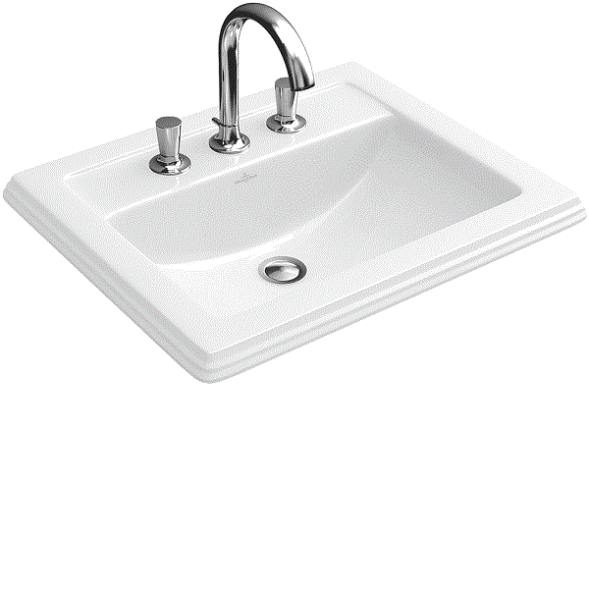 Villeroy&amp;Boch Раковина, Finion, шгв 800*500*100, отверстия для смесителя-отсутствуют, CeramicPlus, цвет-камень белый 416483RW