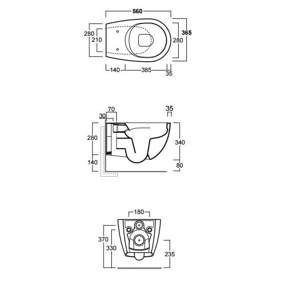 Унитаз SIMAS VIGNONI подвесной безободковый цвет tela matt VI18/F85.TM