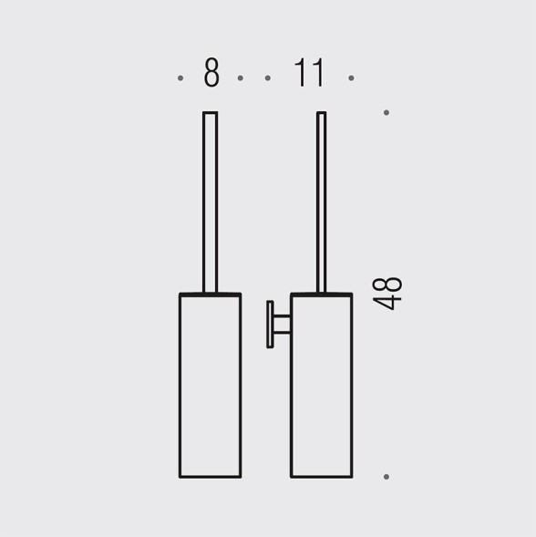 Ершик COLOMBO DESIGN LOOK B1627 настенный цвет хром