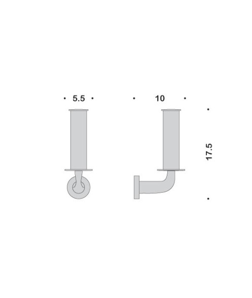 Держатель запасного рулона бумаги COLOMBO DESIGN BASIC B2790 настенный цвет хром