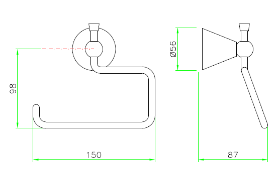 Nicolazzi Бумагодержатель шг 150*87 4892 NL цвет никель