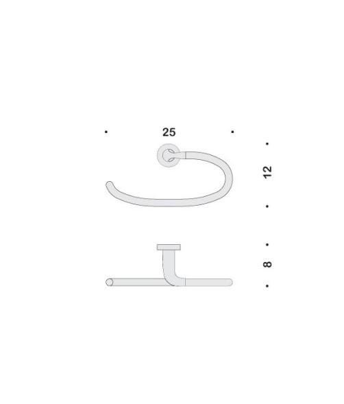Полотенцедержатель COLOMBO DESIGN BASIC B2731 кольцо цвет хром