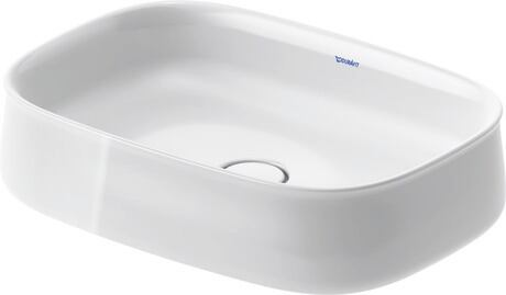 Duravit Раковина, Zencha, шгв 550*390*135, отверстия для смесителя-отсутствуют, цвет белый 2373550079