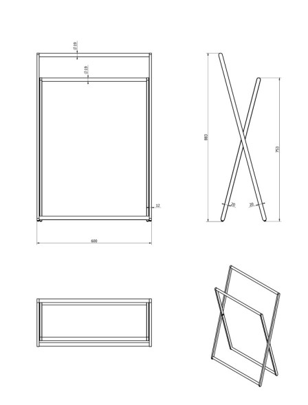 Стойка LANGBERGER ACCESSORIES 73181 напольная цвет хром