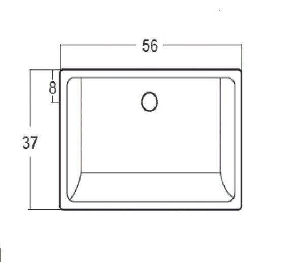 Раковина GALASSIA 2035 встраиваемая снизу, белая