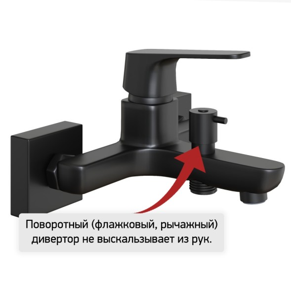 Paini RTYO111 Смеситель для ванны Бари , чёрный