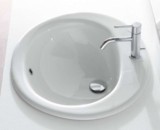 Раковина GLOBO LAVARREDO встраиваемая сверху с одним отверстием Maiori цвет белый VA016BI