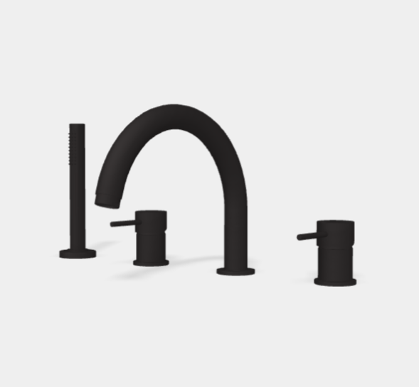 Смеситель для ванны, Fima Carlo Frattini, Spillo Up, цвет-черный матовый F3044NNS