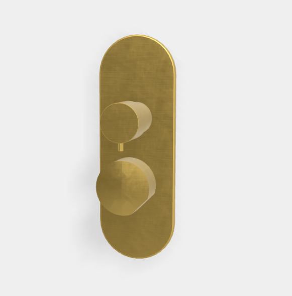 Смеситель для душа, Fima Carlo Frattini, So, на 2/3 потребителя, цвет-золото брашированное F3189X6OS