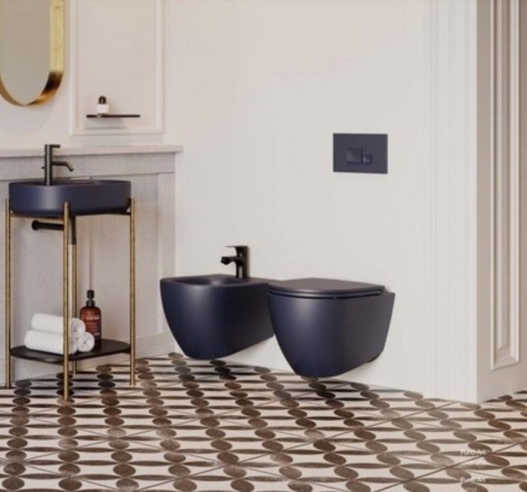 Унитаз ISVEA Infinity подвесной ШГВ 365*530*400 цвет-синий матовый 10NF02001-2Z