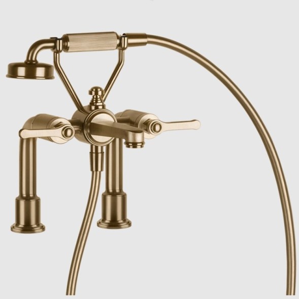 Gessi Смеситель для ванны и душа, VENTI20, цвет брашированная теплая бронза  65115#726