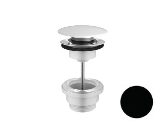 Донный клапан HATRIA A0Y7A802 керамический push open цвет черный матовый