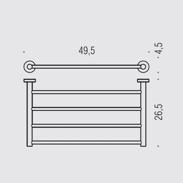 Полотенцедержатель COLOMBO DESIGN PLUS W4987.BM Полка цвет белый матовый