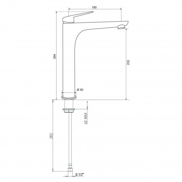 Paini LACR205LL Смеситель для раковины Лагуна , высокий, хром