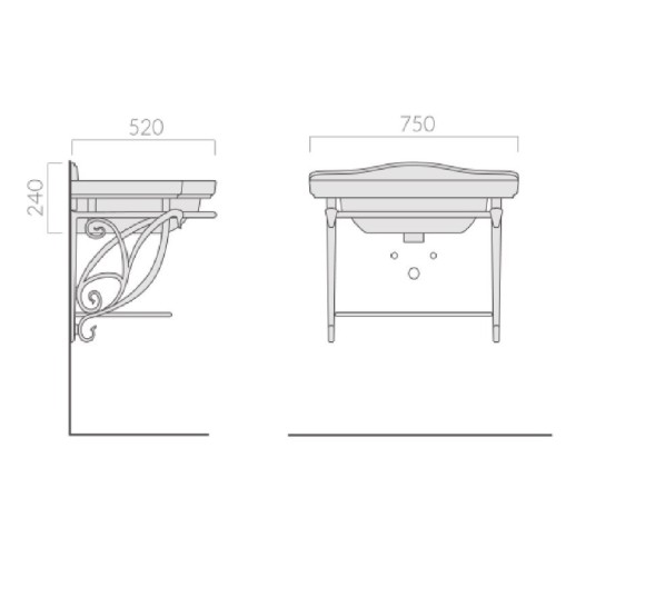 Консоль GALASSIA ETHOS 8463 подвесная цвет