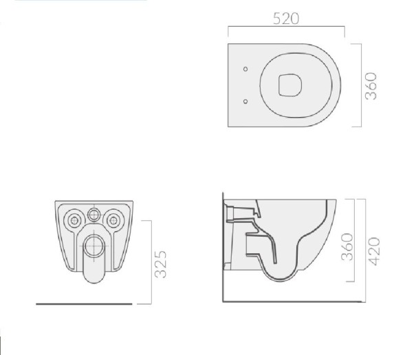Унитаз GALASSIA Dream 7334 NEMT подвесной, безободковый RIM, черный матовый