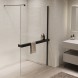 Vincea Душевая перегородка Волк-Ин (Walk-In) VSW-1HR120CLB, 1200*2000, черный, стекло прозрачное