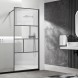 Vincea Душевая перегородка Волк-Ин (Walk-In) VSW-1HC100CFGM, 1000*2000, вороненая сталь, стекло прозрачное/рифленое